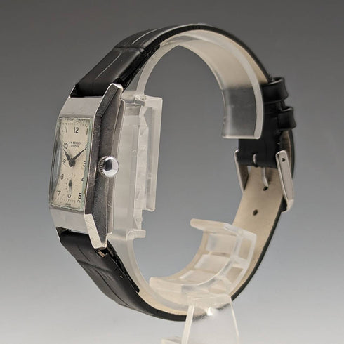 英国ヴィンテージ ベンソン 合金レクタンケース 腕時計 動作良好