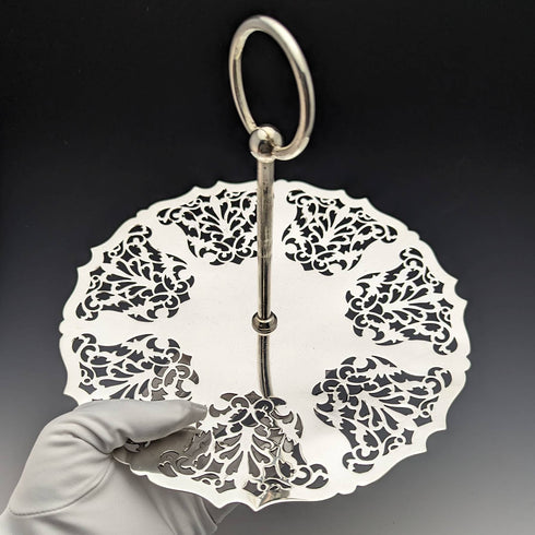 1922年頃 英国ヴィンテージ シルバープレート製 ケーキスタンド Mappin and Webb