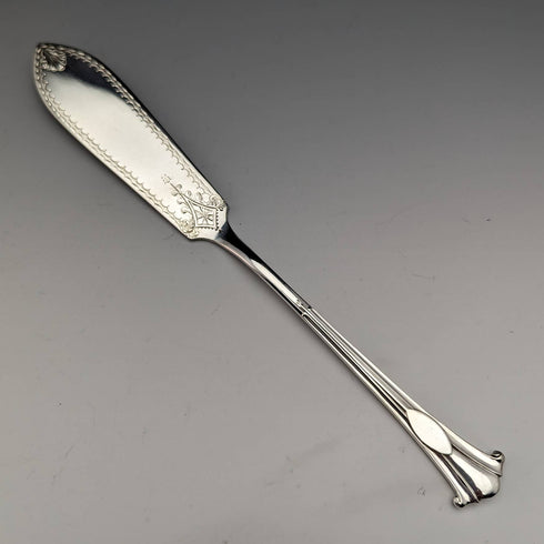 1885 年左右英國古董銀盤魚餐具 6 對套裝 Mappin 和 Webb