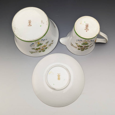 Around 1890 England Samuel Radford sugar bowl cream jug set