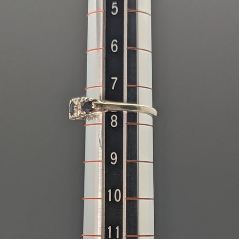 英國復古珠寶黑石純銀戒指