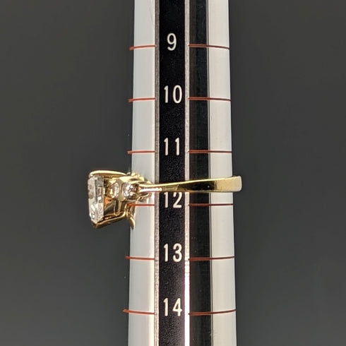 英國復古珠寶心形氧化鋯鍍金純銀戒指