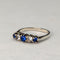 英國復古珠寶藍白石純銀戒指