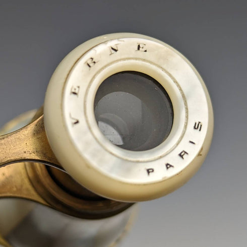 フレンチアンティーク マザーオブパール装飾 オペラグラス 双眼鏡 ケース付き Verne