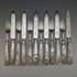 1897 British Antique White Pearl Shell Handle Pure Silver Blade Cutlery 6 Pairs Boxed J Barraclough