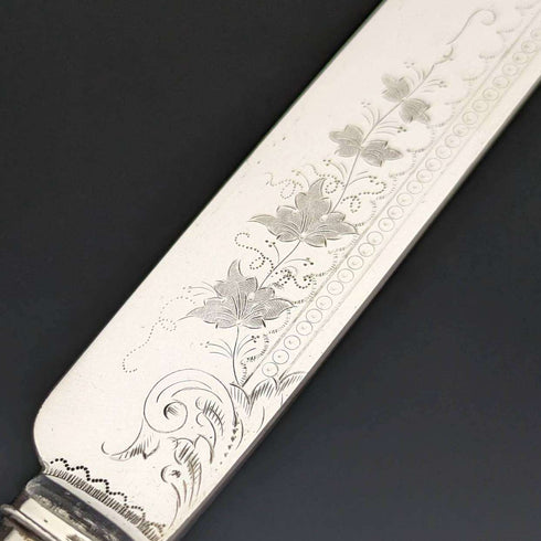 1900年頃 英国ヴィンテージ 天然石ハンドル カトラリー12ペアセット 箱入り Cavendish