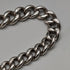 Around 1920 British Antique Sterling Silver Albert Chain 46g Greenstone Rotating Fob