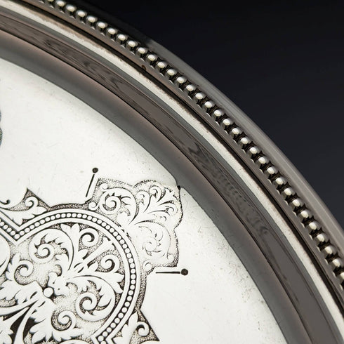 英國古董鍍銀薩爾瓦直徑 30 厘米 Kerr and Phillips