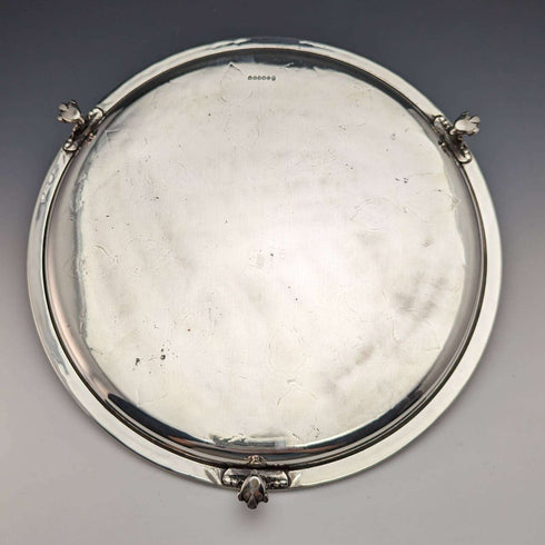 British Antique Silver Plated Salva Diameter 30cm Kerr and Phillips
