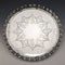 1891 British Antique Silver Plated Tray Diameter 30cm Walker and Hall