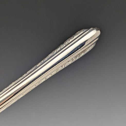 1833 British Antique Sterling Silver Dessert Cutlery 5 Pair Set Total 383g Trayed Thomas Samson