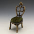 1920s Brass Chair Pocket Watch Holder Green Sheet