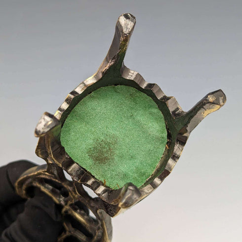 1920s Brass Chair Pocket Watch Holder Green Sheet