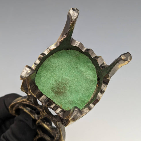 1920s Brass Chair Pocket Watch Holder Green Sheet