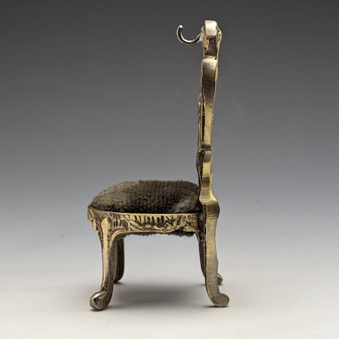 1920s Brass Chair Pocket Watch Holder Gray Sheet