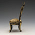 1920s Brass Chair Pocket Watch Holder Brown Seat