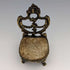 1920s Brass Chair Pocket Watch Holder Brown Seat