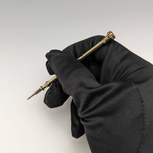 アンティーク 金張り マジックペンシル カットガラス装飾 伸縮式75-92mm