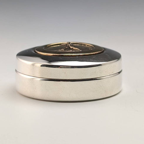 イタリアン ヴィンテージ 純銀製 ピルケース ゴルファーデザイン