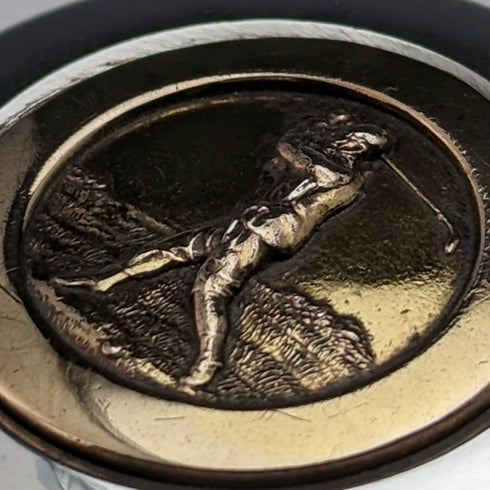 イタリアン ヴィンテージ 純銀製 ピルケース ゴルファーデザイン