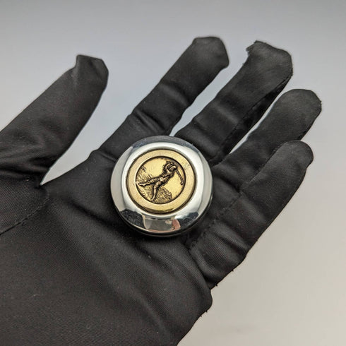 イタリアン ヴィンテージ 純銀製 ピルケース ゴルファーデザイン