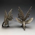 British Vintage Pewter Chicken Figurine Pair