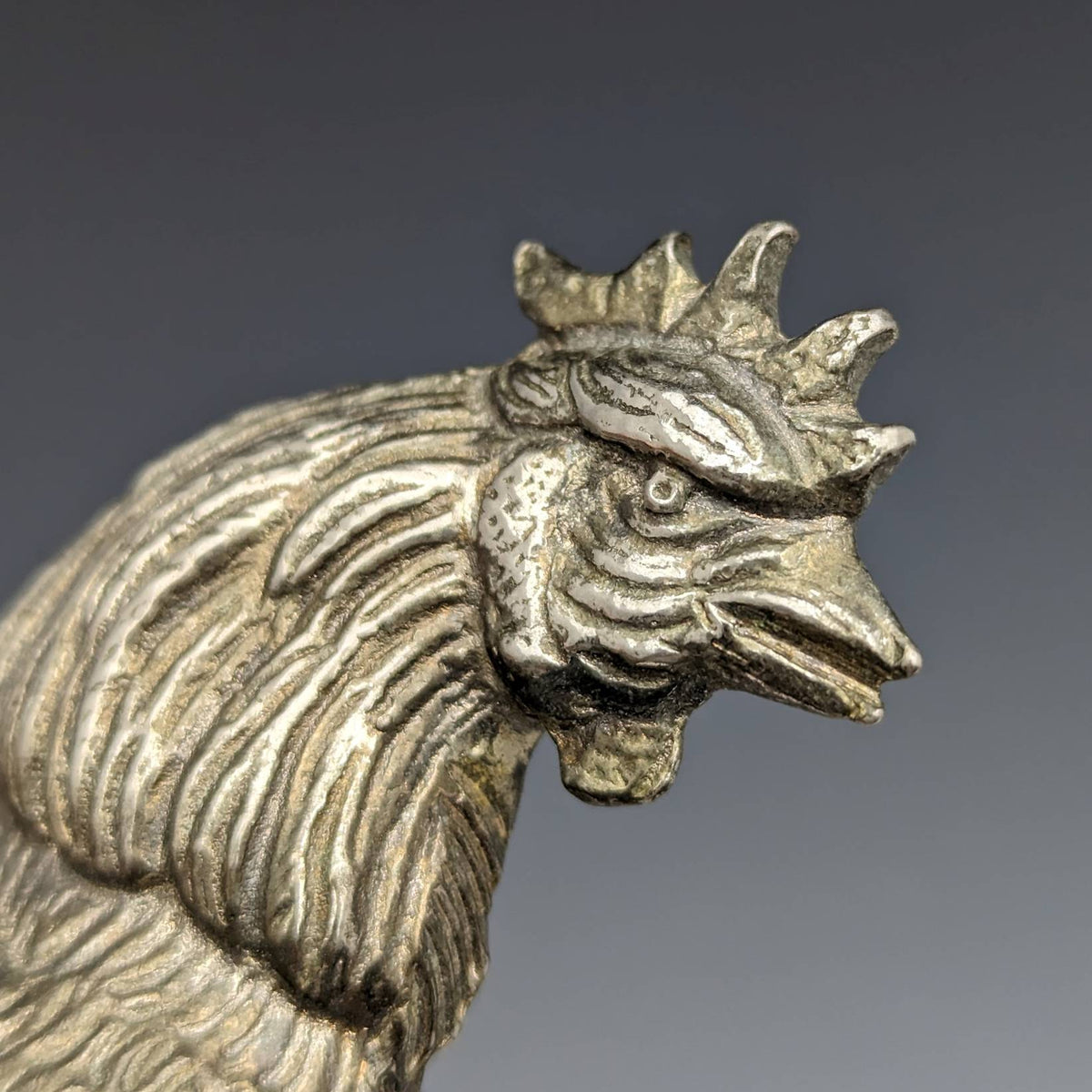 英国ヴィンテージ ピューター製 鶏フィギュリン ペア – SILVER-LUG