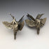 British Vintage Pewter Chicken Figurine Pair