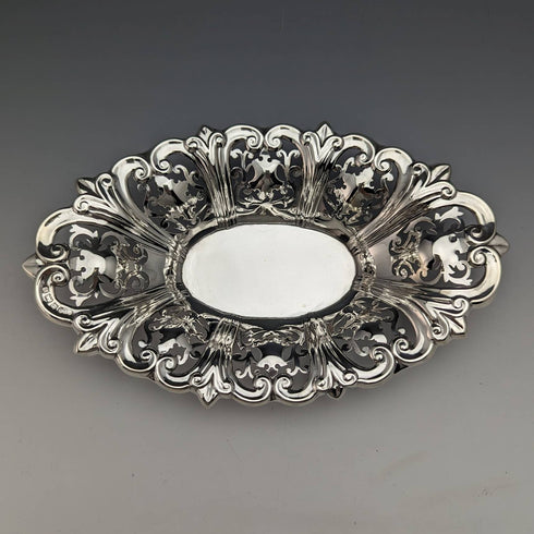 1904 年英國古董純銀耳環盤 112 克埃爾金頓