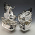1910s British Antique Silver Plated Teapot Set of 4 Manoah Rhodes