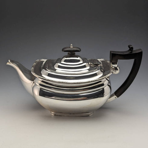 1910s British Antique Silver Plated Teapot Set of 4 Manoah Rhodes