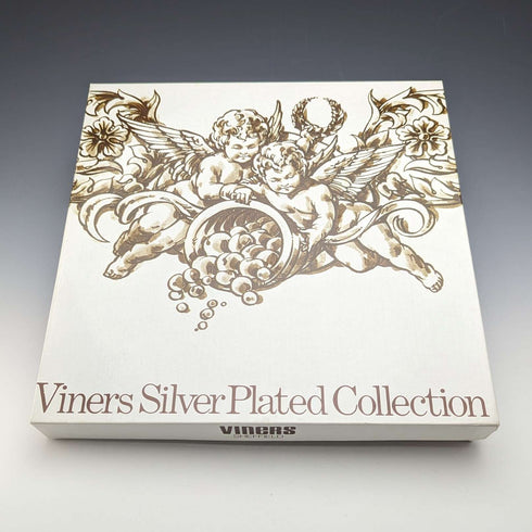 British Vintage Silver Plated Gallery Tray Diameter 26cm Boxed Deadstock