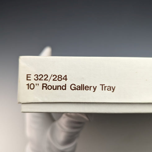 英國復古鍍銀畫廊托盤直徑 26 厘米盒裝 Deadstock