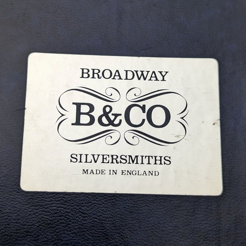 1987 British Vintage Sterling Silver Handle Cake Slicer Boxed Broadway