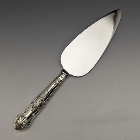 1987 British Vintage Sterling Silver Handle Cake Slicer Boxed Broadway