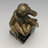 古董 Ormolu 和大理石男孩雕像懷錶架展示架