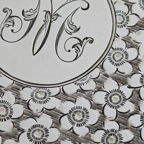 1904年 英国アンティーク 純銀製カードケース 57g BOX入 GEORGE UNITE