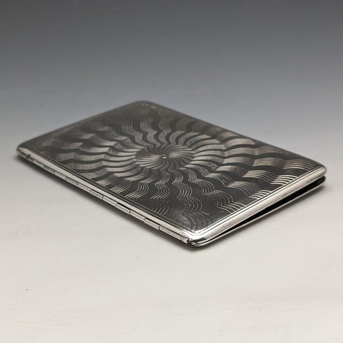 アンティーク 純銀製 バカラディーラーカードケース 165g