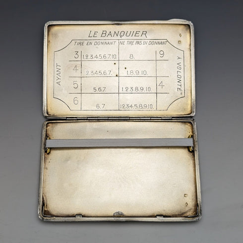 アンティーク 純銀製 バカラディーラーカードケース 165g