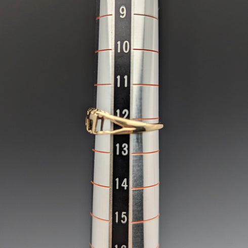 英國復古珠寶“LOVE”雕刻9克拉金戒指