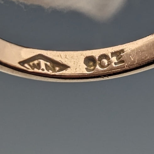 英國復古珠寶紫水晶 9 克拉金戒指