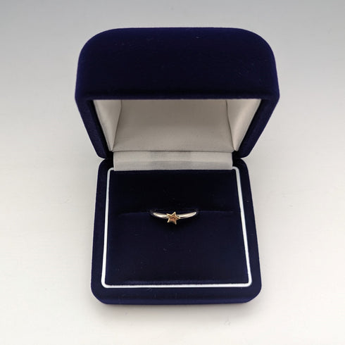 英國復古珠寶 9ct 金星純銀戒指