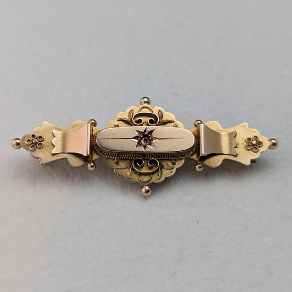 1910 年英國古董 9 克拉金別針胸針 Thomas Hale