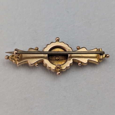 1910 年英國古董 9 克拉金別針胸針 Thomas Hale