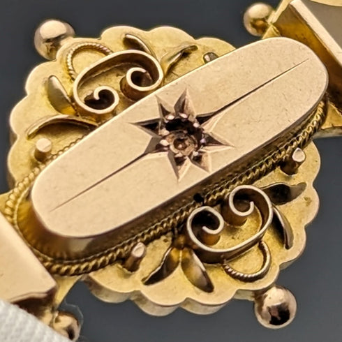 1910 年英國古董 9 克拉金別針胸針 Thomas Hale