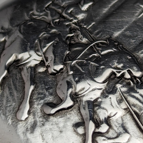 Early 20th century Antique MOVADO pocket watch Carriage carved silver side case Works well