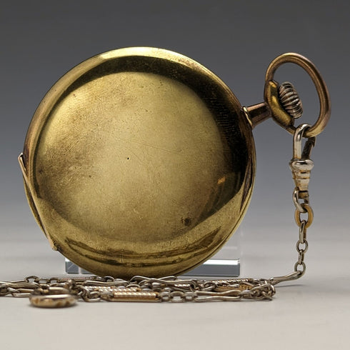 Around 1900 Swiss antique Mumei pocket watch works well with chain