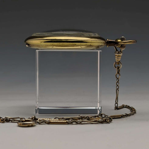 Around 1900 Swiss antique Mumei pocket watch works well with chain