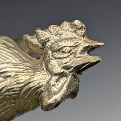 英國復古錫鑞鬥雞雕像一對中號