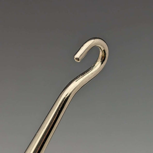 1913 British Antique Pure Silver Handle Shoehorn Button Hook Set in Case J & R Griffin